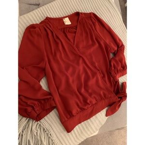 Dark Burnt Orange Blouse